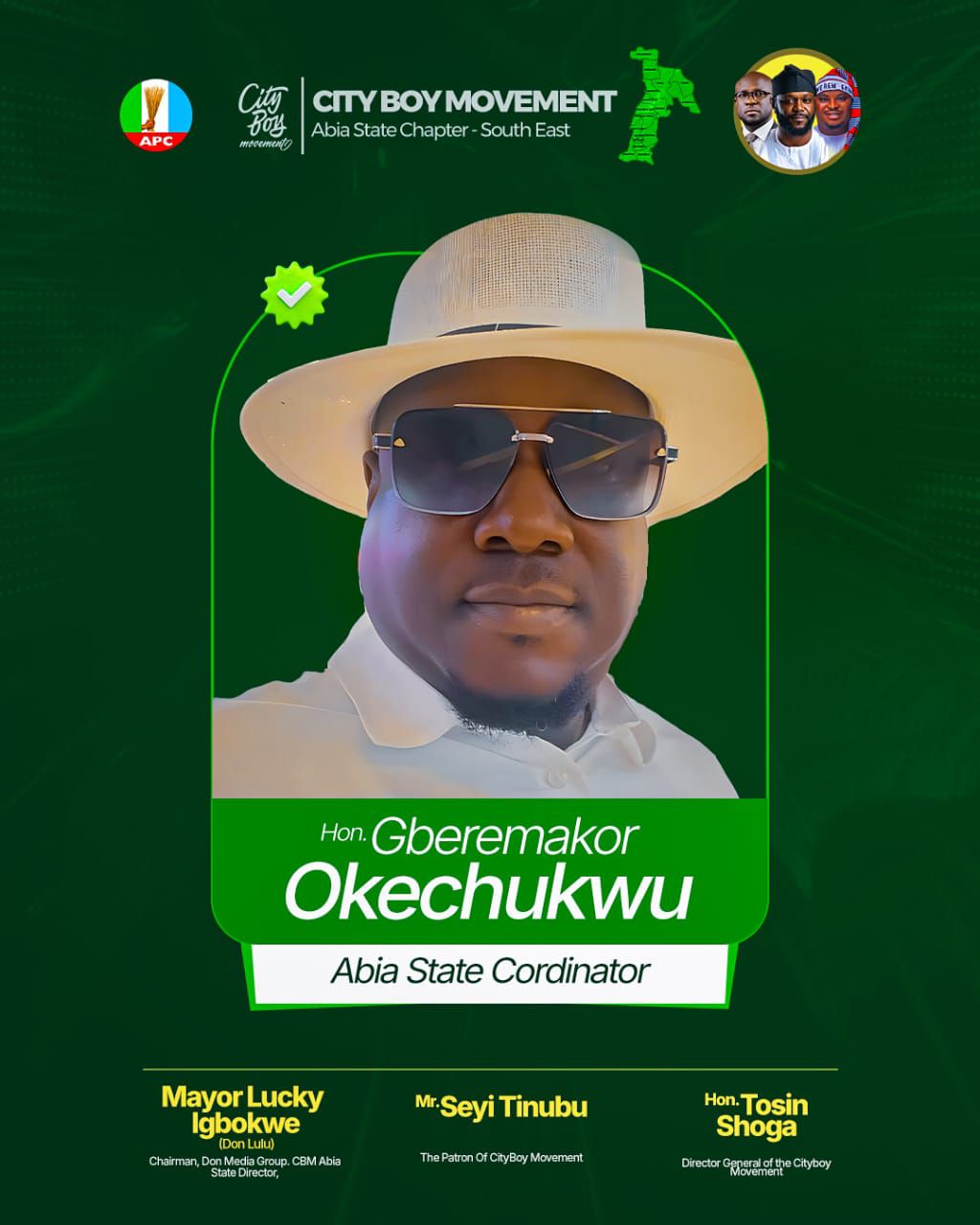 Hon. Gberemakor Okechukwu - State Coordinator