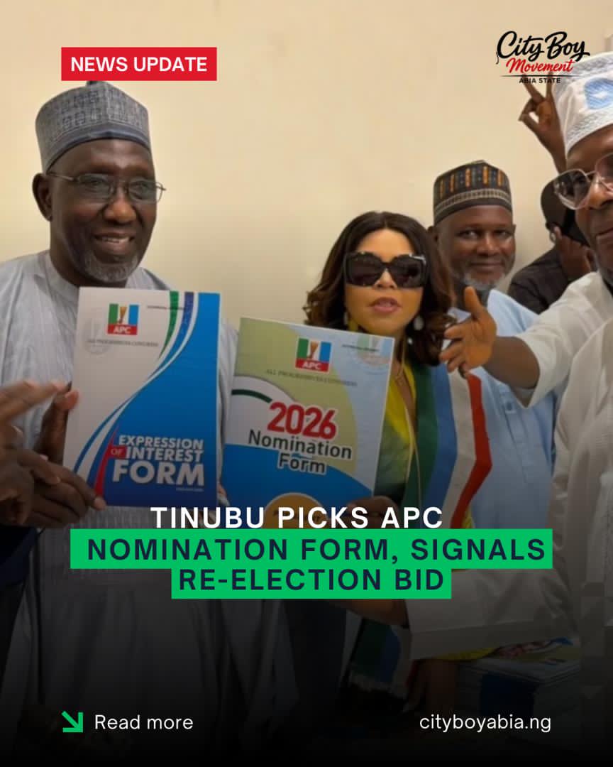 Tinubu Picks APC Nomination Form, Signals Re-election Bid 